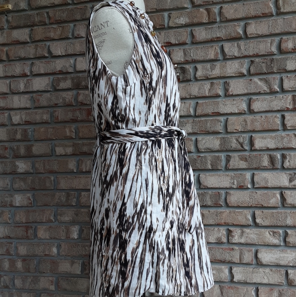 Cynthia Rowley 100% linen sleeveless dress. - Picture 3 of 5